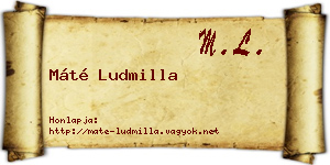 Máté Ludmilla névjegykártya