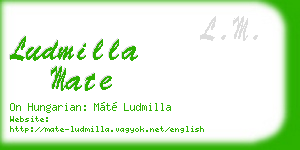 ludmilla mate business card