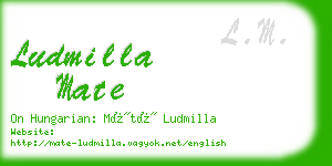 ludmilla mate business card